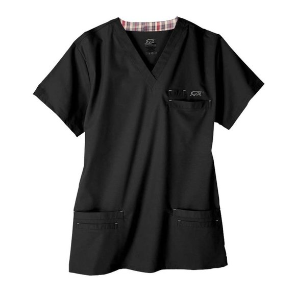 Iguana Med 7400 Icon Scrub Top Eclipse Black - Picture 1 of 1